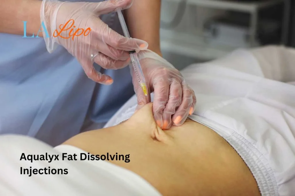 woman having fat dissolving injections Kent in the stomach