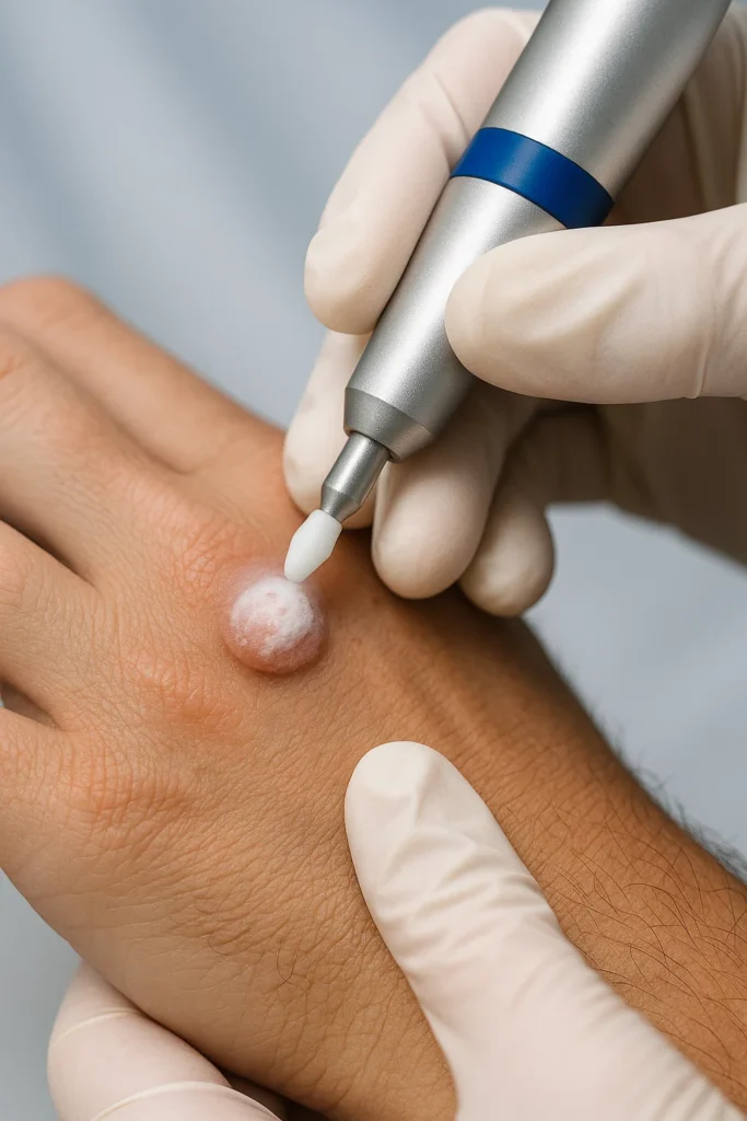 example of wart removal Kent using cryopen