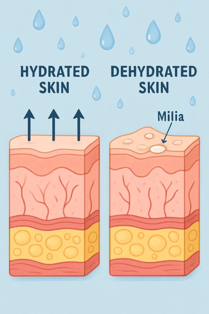 The importance of hydration and milia production Kent