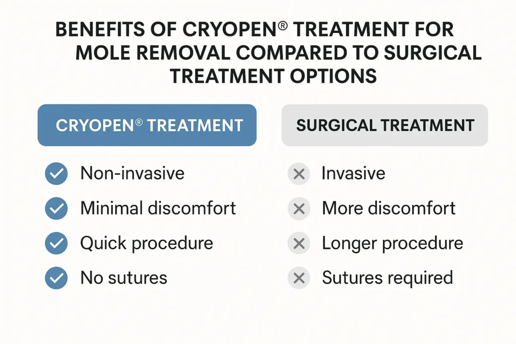 Benefits of facial mole removal Kent - call our team today to book a consultation