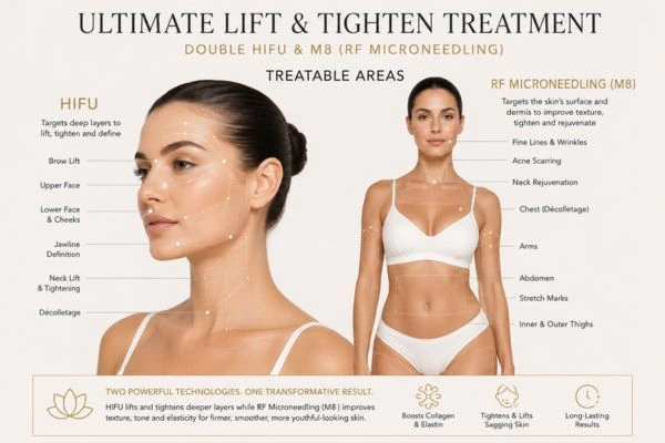 Areas of the body that can be treated - ultimate skin tighten treatment Kent